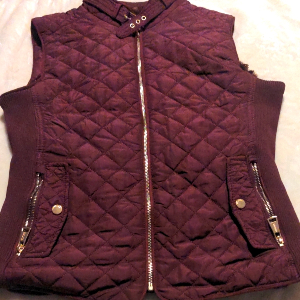 Marezzi couture lined faux fur vest